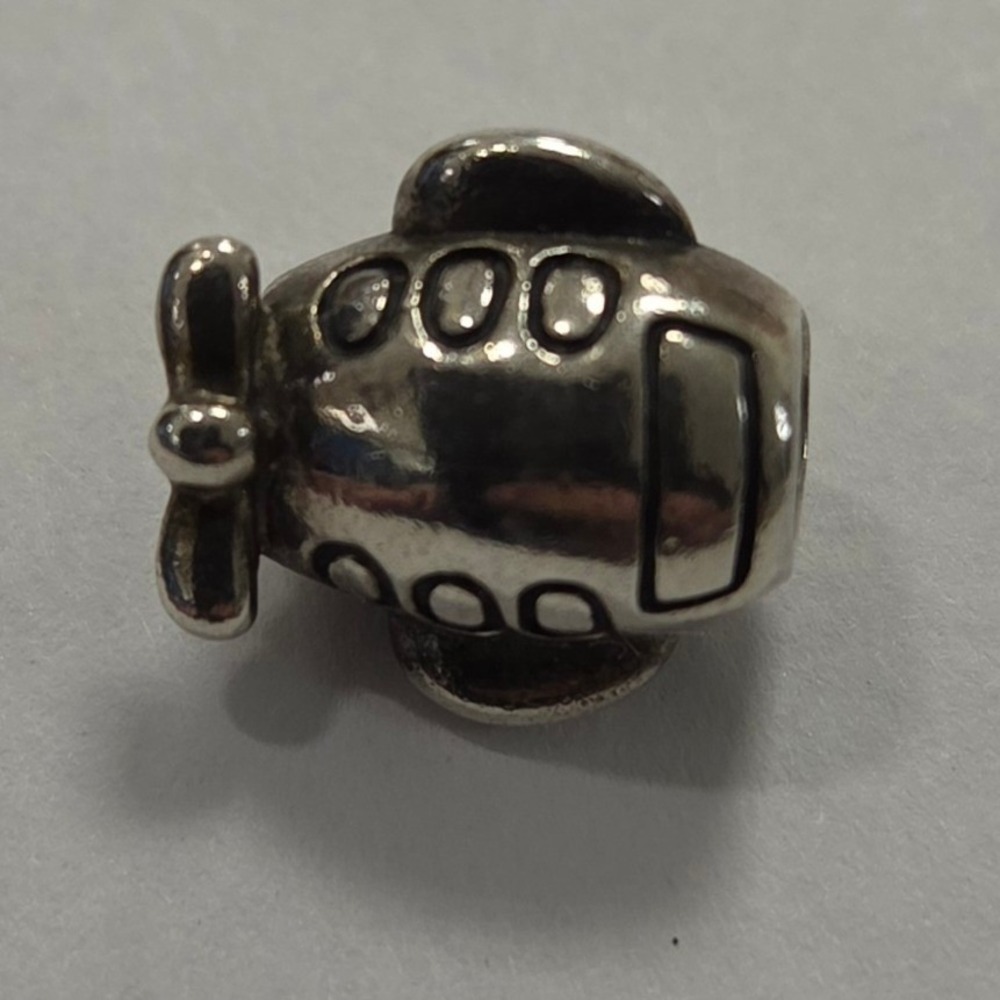 Pandora Airplane Travel Charm 790561 Sterling Silver Retired Prop Plane Bead